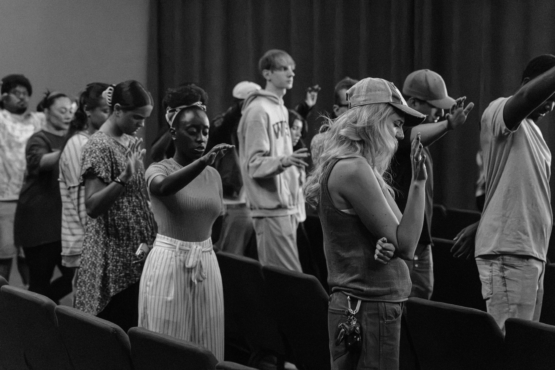 Hands raised in worship